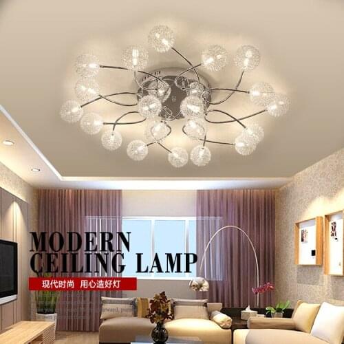 Modern lutres LED lamp G4 LED Aluminum wire ceiling lights living room bedroom home ceiling Lighting remote control lustre lamp