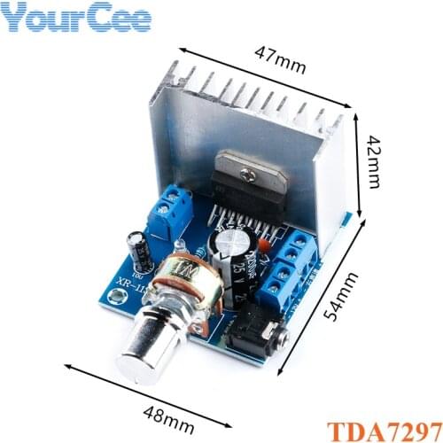 TDA7297 15W*2 Amplifier Board Module 9-15V AC DC Digital Audio Power Amplifier Module Stereo Dual Channel 15W+15W Amplificador