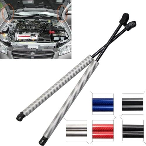 Carbon fiber for Nissan Maxima 2000-2003 1 Pair Lift Supports Shock Gas Struts Charged Bonnet Front Hood gas spring rods 390MM