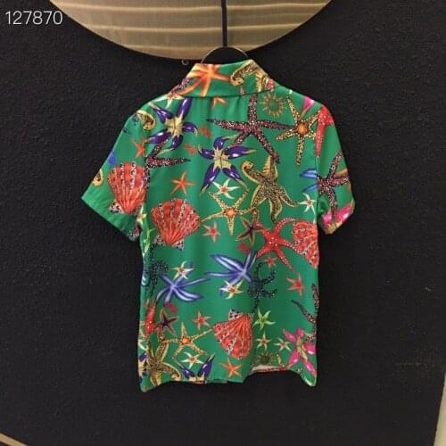 W1700 Fashion womens Blouses & Shirts 2021 Runway Luxury famous Brand European Design party style womens Clothing