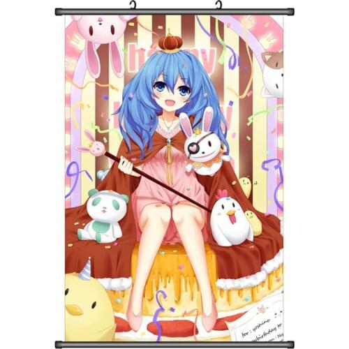 Japanese Anime DATE A LIVE Yoshino Hermit Zadkiel Home Decor Wall Scroll Poster Decorative Pictures