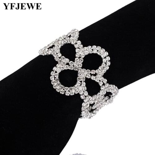 YFJEWE Silver Color Chain Link Bracelets Bangles For Women Crystal Bracelet Friendship Love Jewelry Bracelets B210