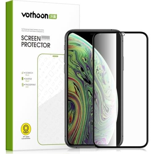 Vothoon Tempered Glass For iphone 11 Pro Max Xs Max Xr Full Cover edge Screen Protector For iphone 11 Protective Glass