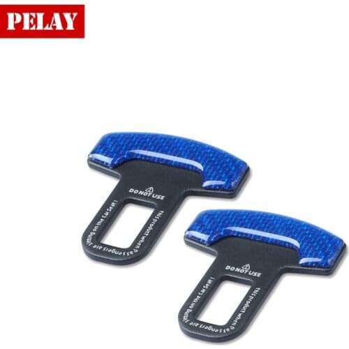 2pcs quality carbon fiber car seat belt clip safety belt plug for BMW Audi Opel KIA Honda Toyota Suzuki Ford Car Accessories