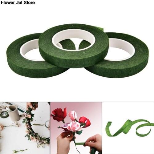 1 Pcs Green Decorative Masking Tape Artificial Flower Floral Stem Tape esealable Elastic Tape DIY Supplies