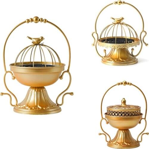 1Pcs Retro Mosquito Coil Incense Burner Fireproof Hanging Mosquito-Repellent Holder with Lid Home Decor