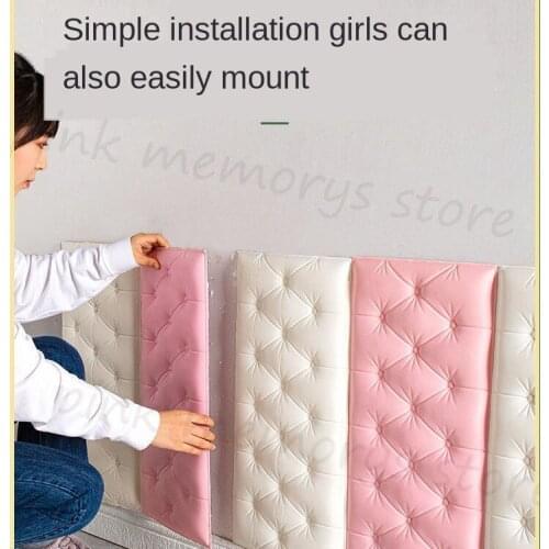 10pcs 3D Wall Stickers Wallpaper Self-adhesive Thicken Tatami Anti-collision Wall Mat Pad Kids Bedroom Living Room Decor 4MM