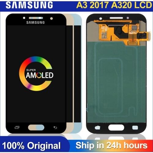 100% ORIGINAL 4.7'' LCD Replacement for SAMSUNG Galaxy A3 2017 A320 A320F SM-A320F A320M A320Y Touch Screen Digitizer Assembly