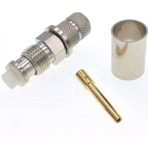 100pcs FME Female Jack Crimp RG5 RG6 LMR300 5D-FB Cable RF Connector