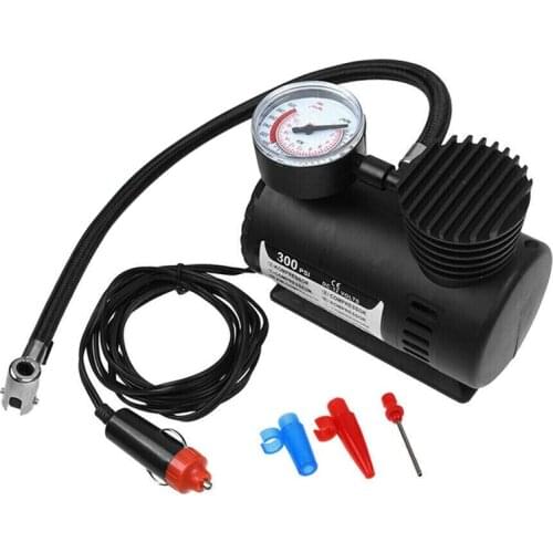 12V 300PSI Auto Car Electric Tire Air Inflator Pump Portable Air Compressor Black