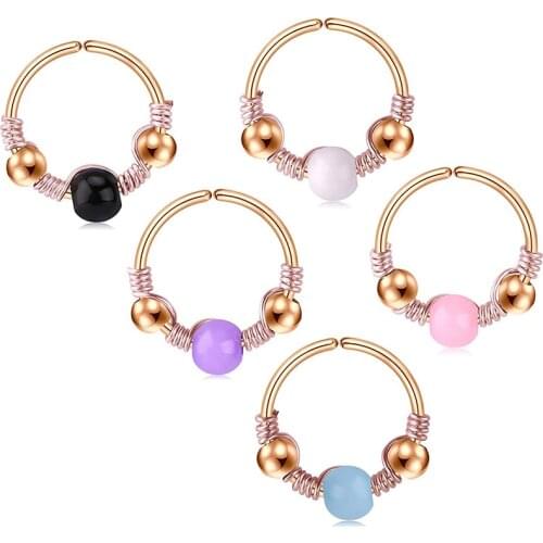 20G Stainless Steel Nose Ring Hoop Cartilage Hoop Septum Piercing 8mm 5/16" for Women Men