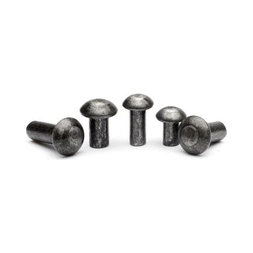 30pcs M4 half round head iron rivets pan header solid rivet knock rivetings beat hit riveting GB867 18mm-40mm length