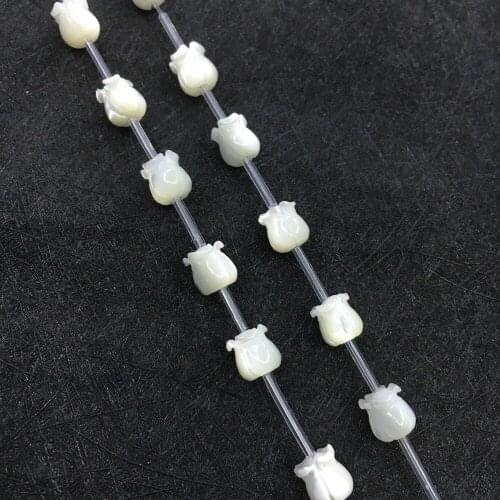 40pcs 8mm Flower MOP Perlen Naturliche Perlmutt Muschel fashion iteam unique design for young modern lady