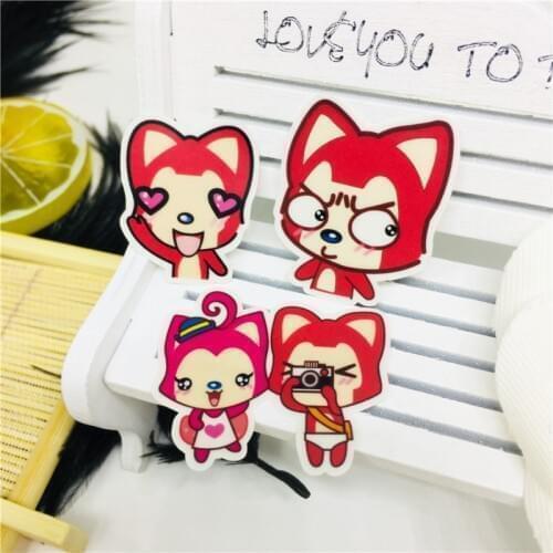 40 pcs Mixed Cute fox Stickers for Car Styling Bike Motorcycle Phone Laptop Travel Luggage Cool Funny Sticker Bomb Decals