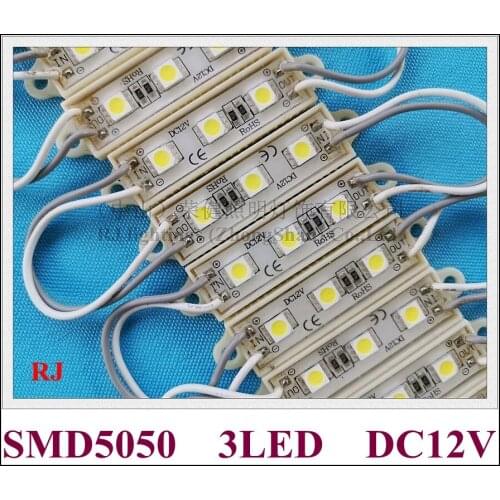45mm*12mm*6mm IP65 waterproof 3 LED 5050 LED module light lamp sign and channel letters DC12V 0.72W free shipping