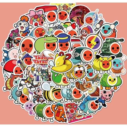 50pcs/pack aikonotatsujinportable stickers waterproof PVC material graffiti stickers DIY skateboard bicycle luggage sticker