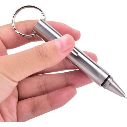72.2mm x 10.8mm Mini EDC Pocket Tactical Pen Survival Outdoor Stainless Steel Keychain Tool Broken Window Glass Breaker