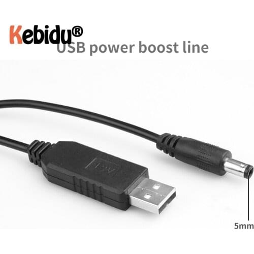 Kebidu USB power boost line DC 9V / 12V Power Supply Router Adapter Step Up Module Boost Converter 2.1x5.5mm Wire