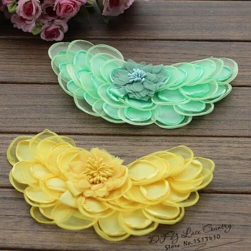 Free shipping (2pieces/lot) 3D Sewing Floral Flower Motif Lace Applique ,Wedding Bridal Embroidery