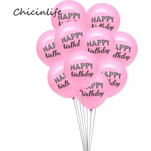 Chicinlife 10pcs 10inch Happy Birthday Latex Balloons Boy Girl Birthday Party Decoration Adult Birthday Balloon