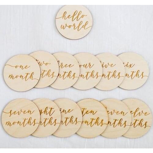 Wood Baby Monthly Milestones Baby Month Signs Photo Baby Shower Gift Accessory