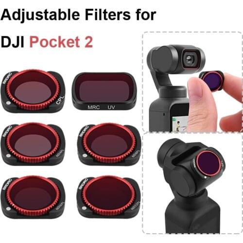 For DJI Pocket 2 Handheld Gimbal Camera Lens Filter Adjustable ND CPL Filters ND4-PL ND8-PL ND16-PL ND32-PL Filter Kit Accessory