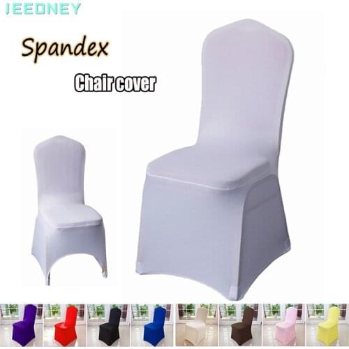 Elastic Chair Covers with Arched Front for Wedding Banquet Anniversary Party Event Decor Spandex Stretch Chair Clothes White