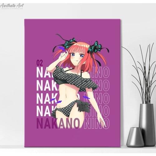 Nino Nakano 5 Toubun no Hanayome Anime Manga Canvas Painting Wall Art Posters Prints Living Room Decoration Home Decor