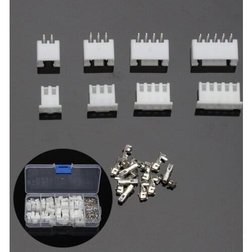 JST-XH 2.54mm Wire Male/Female Dupont Connectors Set 150Pcs White Cable Jumper Pin Header Housing Terminal Kit 2/3/4/5Pin