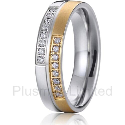 China Supplier lovely and romantic women accessories gift 6mm titanium wedding band rings
