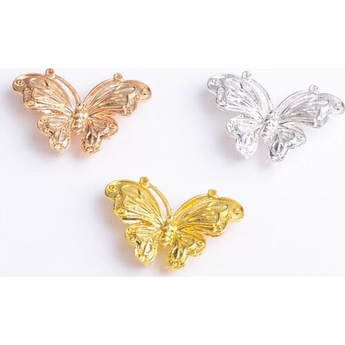 10pcs 23x35mm Metal Alloy Butterfly Connector DIY Handmade Accessories For Jewelry Making