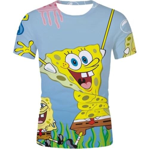 Summer 2021 new 3D printed T-shirt Cartoon print mens t-shirt male casual T-shirt O-neck hip hop short sleeve tops unisex