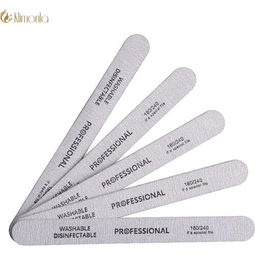 10pcs/lot Sandpaper Nail File for gel nails 180/240 Professional Manicure Buffer Pedicure Double-sided set de limas Nail Tools