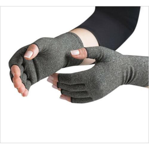 New A Pair Copper Compression Gloves Hand Fingers Arthritis Joint Pain Carpal Brace Take care of your hands Ache Pain Therapy