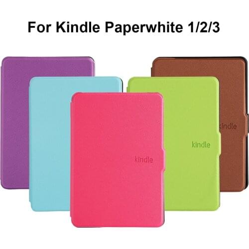 New Ultra Slim Smart Magnetic PU Leather Protective Shell Smart Case Folio Cover For A mazon Kindle Paperwhite 1/2/3 6in DP75SDI