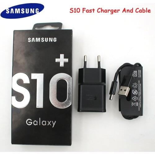 Original Samsung S10 Charger Fast Charging Power Wall Travel Adapter Type C Cable For Galaxy S9 S8 Plus Note 10 Lite A91 A71 A80