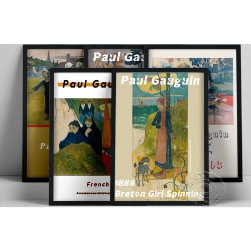Paul Gauguin Exhibition Poster, Nave Nave Moe Canvas Prints, Gauguin Female Figure Portrait Painting, Woman Girl Wall Picture