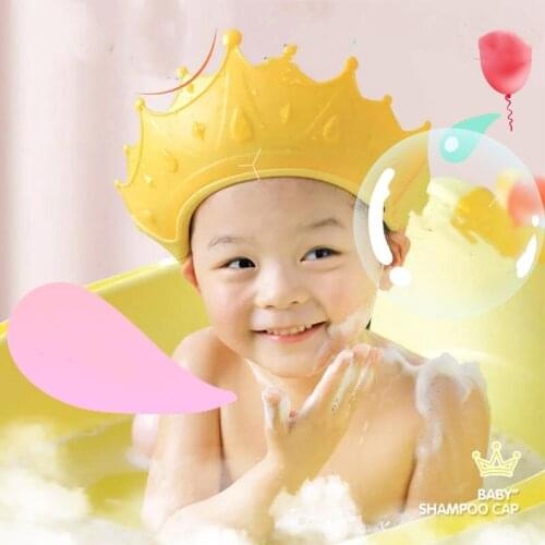 Adjustable Baby Shower Cap Shampoo Bath Wash Hair Shield Hat Protect Children Waterproof Prevent Water Into Ear for Kids