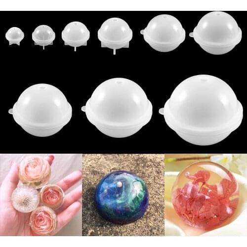 Silicone Mold Diy Stereo Spherical Jewelry Making Diy Balls Epoxy Resin Molds Crafts Handmade Cake Fondant Decoration 20-100mm