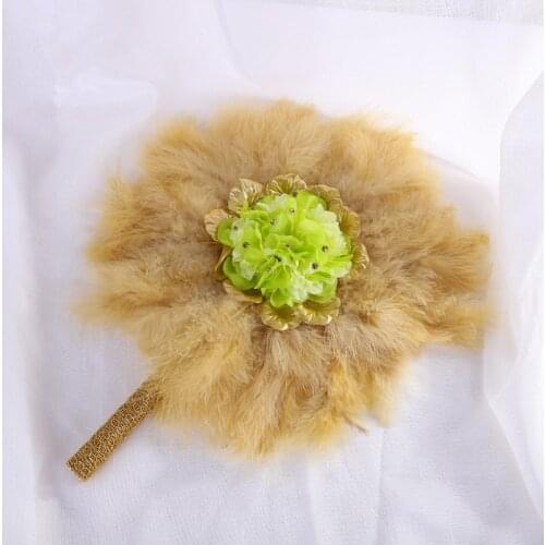 Wedding Feather Fan Handmade Wedding Bride Hand Fan For Wedding Supplies