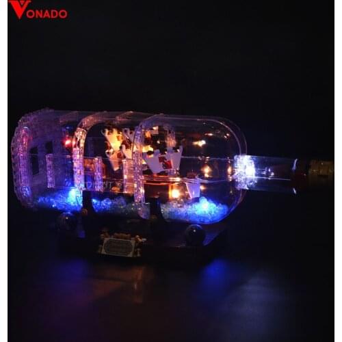 Led Light Compatible For lego 21313 Ship in a Bottle Light Kit Building Blocks Bricks Toys For Children Only Light No Blocks