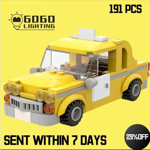 Yellow Taxi Miracle Supers Series Herosing Game Car Building Blocks Model City Vehicle Classic Bricks Modular Children Toys Gift