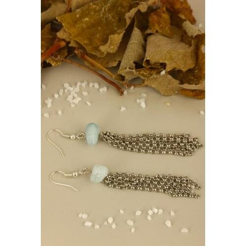 Dr Stone Natural Stone Women Aquamarine Earrings Z121AR215