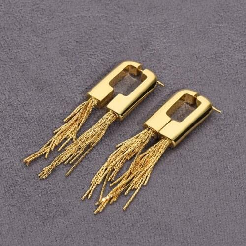 Golden wheat Tassel Earrings net red metal Earrings Tassel Earrings wheat Tassel Earrings