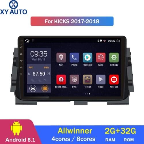 10.1inch 2.5D IPS HD multi-touch screen Android8.1 2G RAM 32G ROM NAVI For Nissan kicks 2017-2018 with Bluetooth USB WIFI SWC