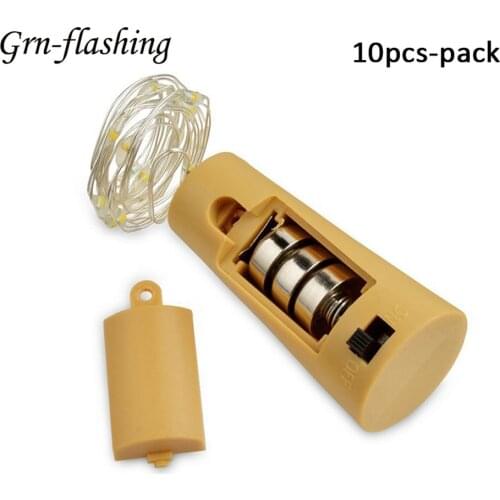 10pcs Wine Bottle Cork LED Fairy Light with Battery Garland for Holiday Christmas Home Party Indoor Outdoor Decoration Lighting