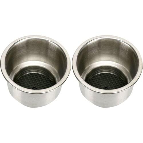 2Pcs Yacht Accessories Anti-Corrosion Stainless Steel Cup Drink Holder with Drain Marine Boat Camper Yacht for Rv