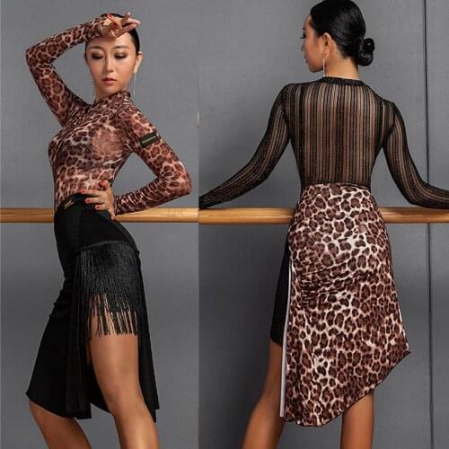 2020 Latin Dance Costumes New Latin Dance Tops Sexy Tassel Skirts Dress Cha Cha Rumba Samba Performance Latin Dancewear SL3913