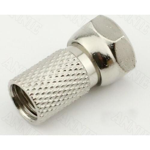 50pcs/lot Precision 75-5 Screwed Self-Tightening Type F Head Metric Cable TV Connector Distributor joint Jack F Connector