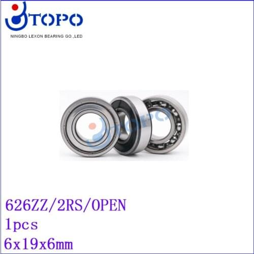 6*19*6mm Deep Groove Ball Bearings626 ZZ/2RS/OPEN